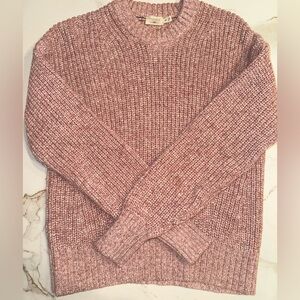 Faherty Pink Marled Organic Cotton Chunky Knit Sweater| Size  XS 💕